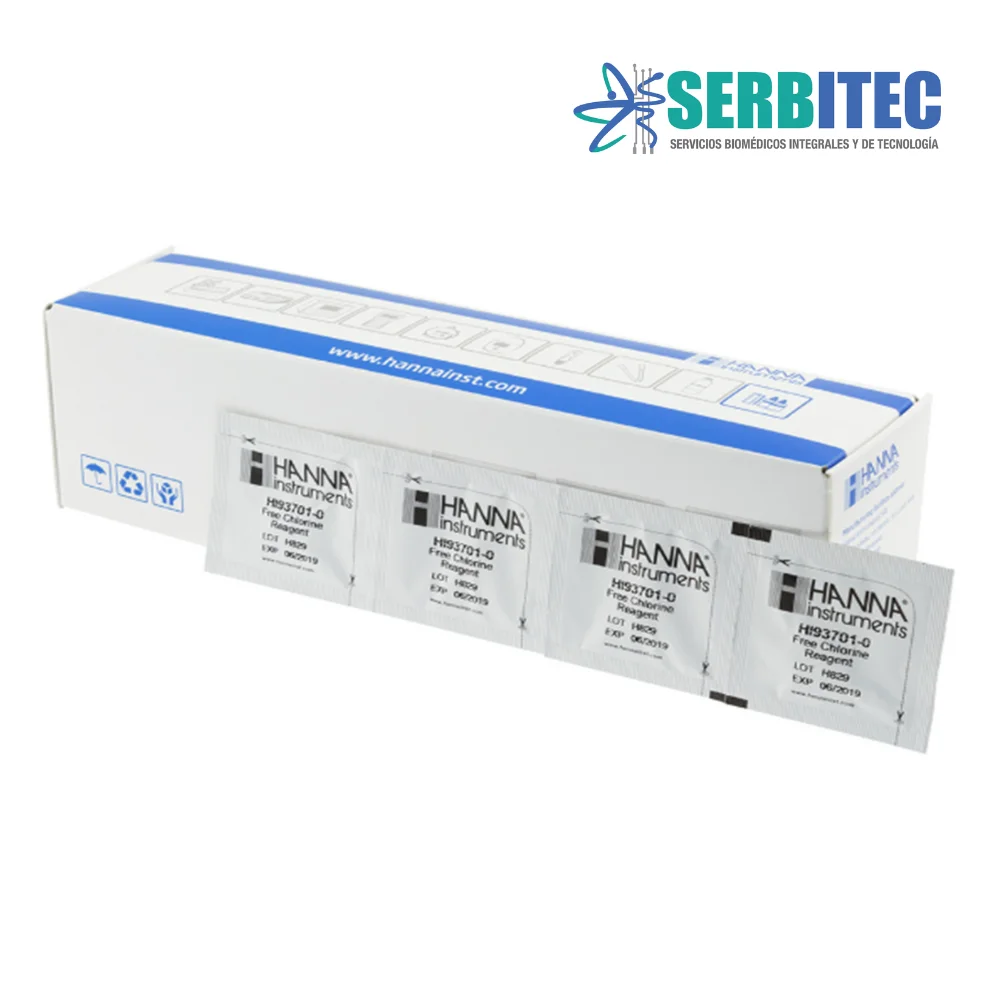 REACTIVO DPD DE CLORO LIBRE (100 Pruebas)- HI93701-01